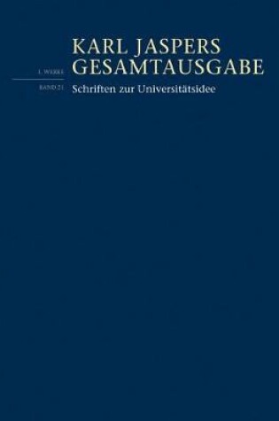 Cover of Schriften Zur Universitatsidee