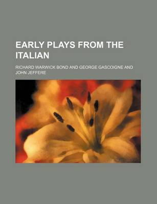 Book cover for Early Plays from the Italian