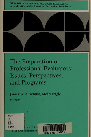 Cover of The Preparation Professional Evaluations 62