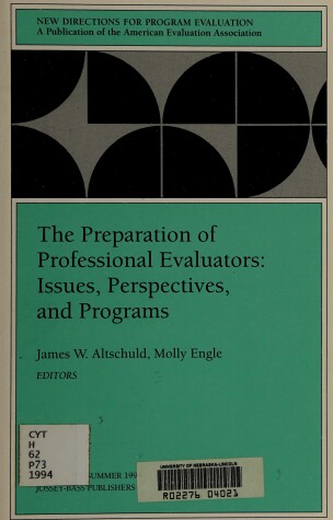 Book cover for The Preparation Professional Evaluations 62