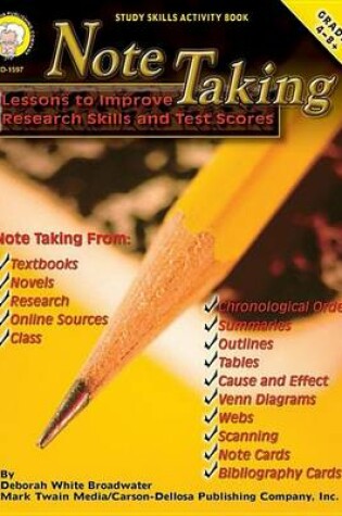 Cover of Note Taking, Grades 4 - 8