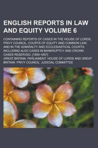 Cover of English Reports in Law and Equity (1852)