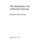 Book cover for The Megalithic Art of Western Europe