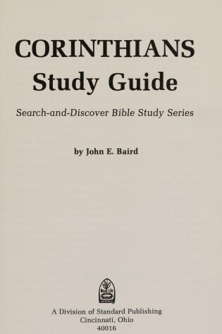 Cover of Corinthians Study Guide