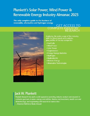 Book cover for Plunkett's Solar Power, Wind Power & Renewable Energy Industry Almanac 2023