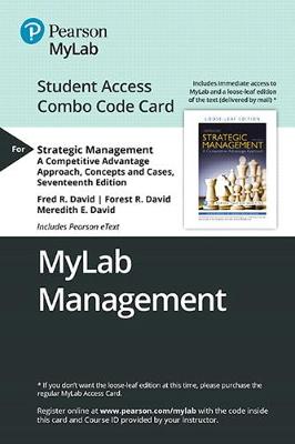 Book cover for Mylab Management with Pearson Etext -- Combo Access Card -- For Strategic Management