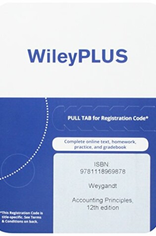 Cover of Accounting Principles, 12th Edition Wileyplus Card