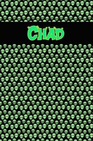 Cover of 120 Page Handwriting Practice Book with Green Alien Cover Chad