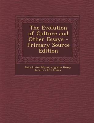 Book cover for The Evolution of Culture and Other Essays