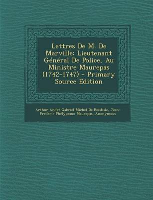 Book cover for Lettres de M. de Marville