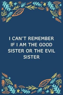 Book cover for I Can't Remember If I Am The Good Sister Or The Evil Sister