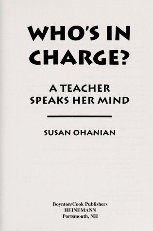 Cover of Who's in Charge?