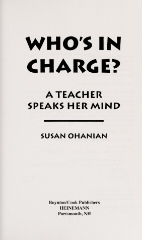 Book cover for Who's in Charge?