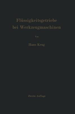 Book cover for Flussigkeitsgetriebe Bei Werkzeugmaschinen