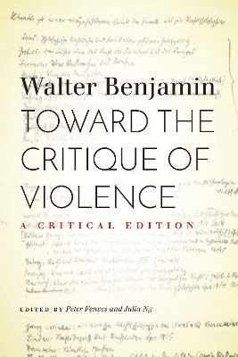 Book cover for Toward the Critique of Violence
