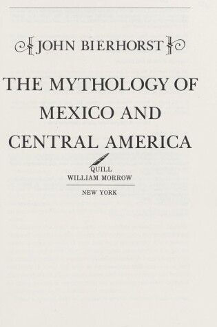Cover of The Mythology of Mexico and Central America