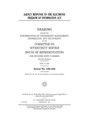 Book cover for Agency response to the Electronic Freedom of Information Act