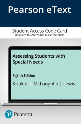 Book cover for Assessing Students with Special Needs, Enhanced Pearson eText - Access Card