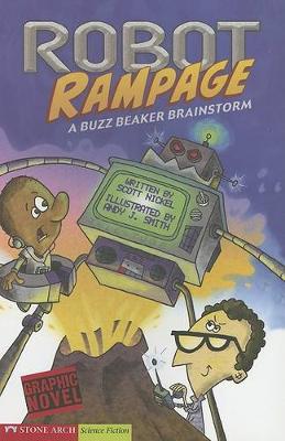 Book cover for Robot Rampage: a Buzz Beaker Brainstorm (Graphic Sparks)