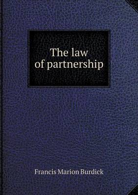 Book cover for The law of partnership