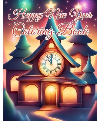 Book cover for Happy New Year Coloring Book For Kids