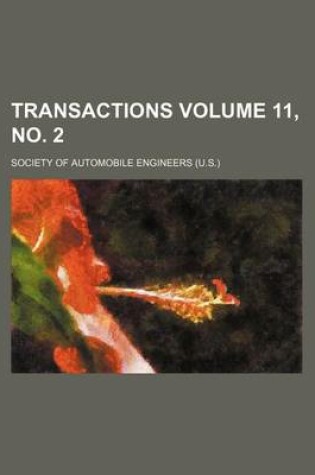 Cover of Transactions Volume 11, No. 2