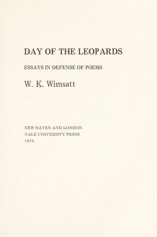 Cover of Day of the Leopards