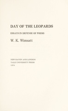 Book cover for Day of the Leopards