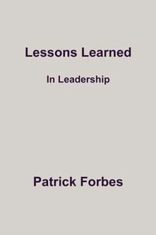 Cover of Lessons Learned