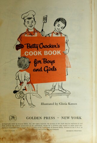 Book cover for Betty Crocker's Cookbook for Boys and Girls