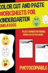 Book cover for Color Cut and Paste Worksheets for Kindergarten (Emoji Eggs)