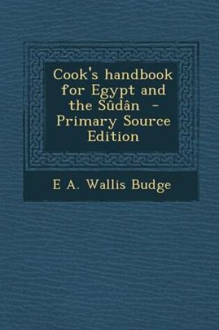 Cover of Cook's Handbook for Egypt and the Sudan