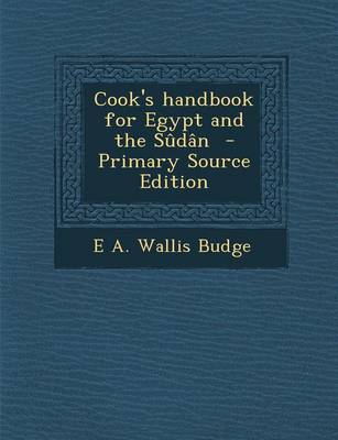 Book cover for Cook's Handbook for Egypt and the Sudan