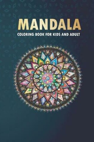 Cover of mandala coloring book for kids and adult