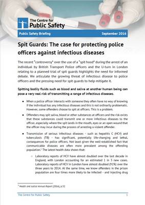 Book cover for Spit Guards: The Case for Protecting Police Officers Against Infectious Diseases