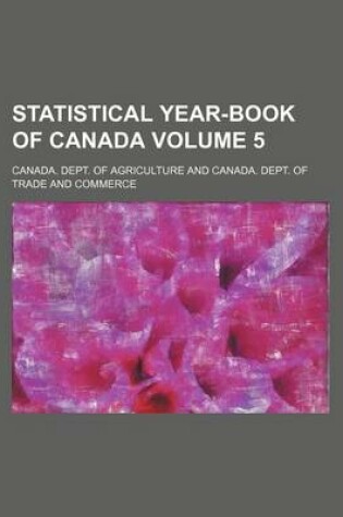 Cover of Statistical Year-Book of Canada Volume 5