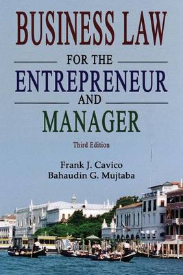 Book cover for Business Law for the Entrepreneur and Manager (3rd Edition)