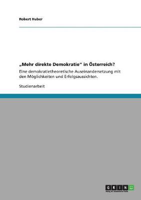 Book cover for "Mehr direkte Demokratie in OEsterreich?