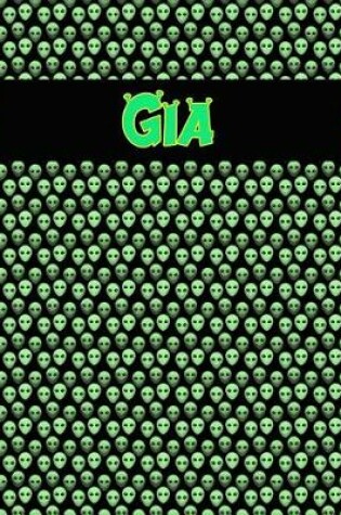 Cover of 120 Page Handwriting Practice Book with Green Alien Cover Gia