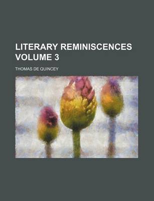 Book cover for Literary Reminiscences Volume 3