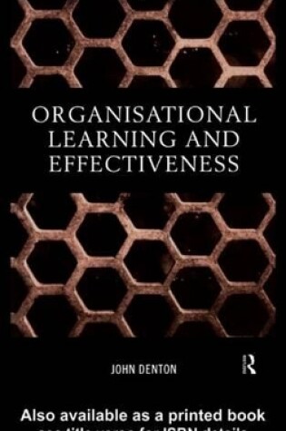 Cover of Organisational Learning and Effectiveness