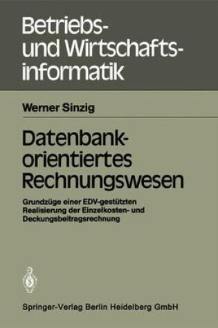 Cover of Datenbankorientiertes Rechnungswesen