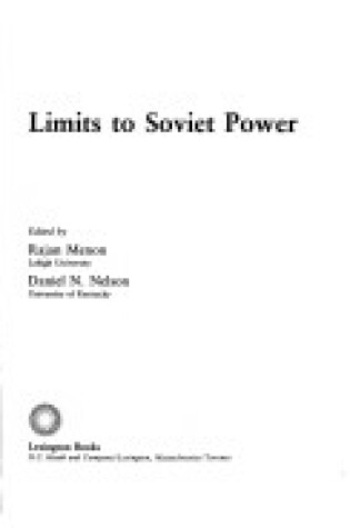 Cover of Limits to Soviet Power