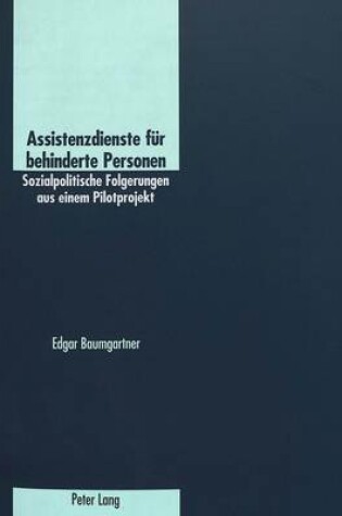 Cover of Assistenzdienste Fuer Behinderte Personen