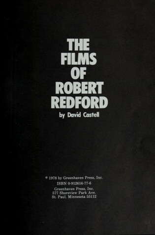 Cover of The Films of Robert Redford
