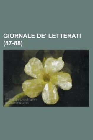 Cover of Giornale de' Letterati (87-88)