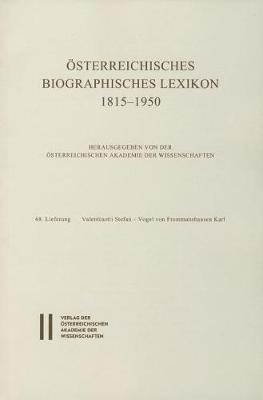 Book cover for Osterreichisches Biographisches Lexikon 1815-1950, 68. Lieferung