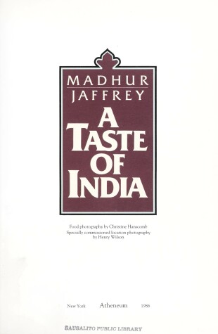 Book cover for A Taste of India