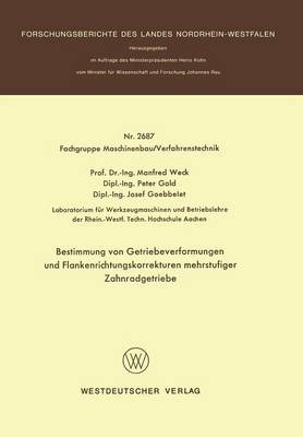 Book cover for Bestimmung Von Getriebeverformungen Und Flankenrichtungskorrekturen Mehrstufiger Zahnradgetriebe