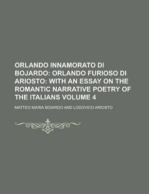 Book cover for Orlando Innamorato Di Bojardo Volume 4